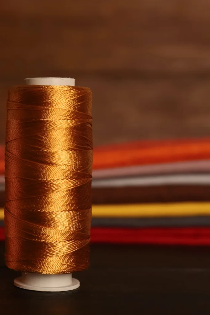 Metallic machine embroidery thread