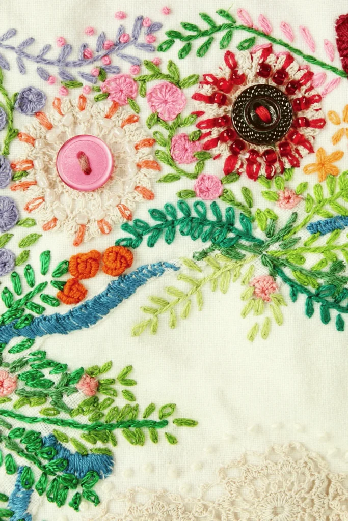 image of a colorful embroidered design