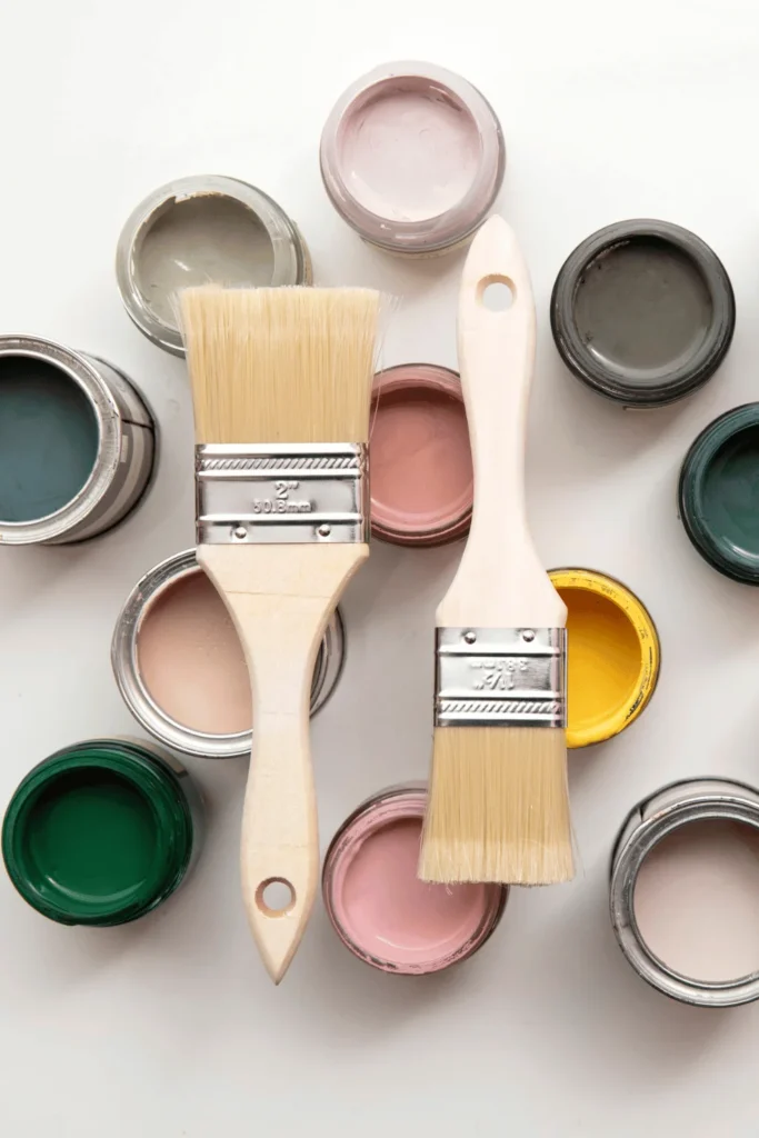 image of multiple colors of paint as crafts for beginners
