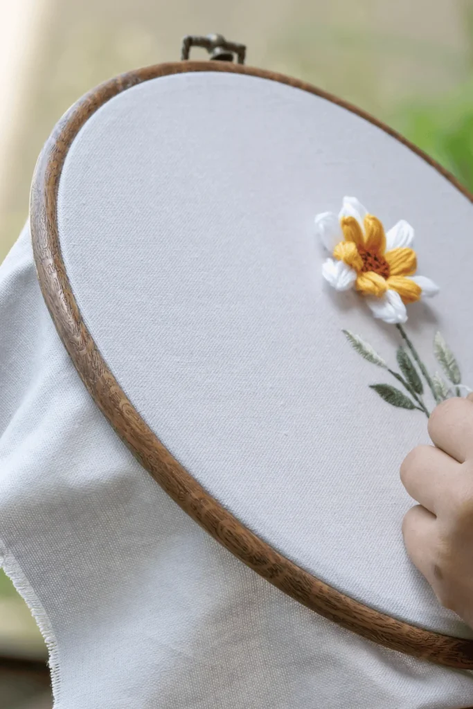 round embroidery flower how to start an embroidery business